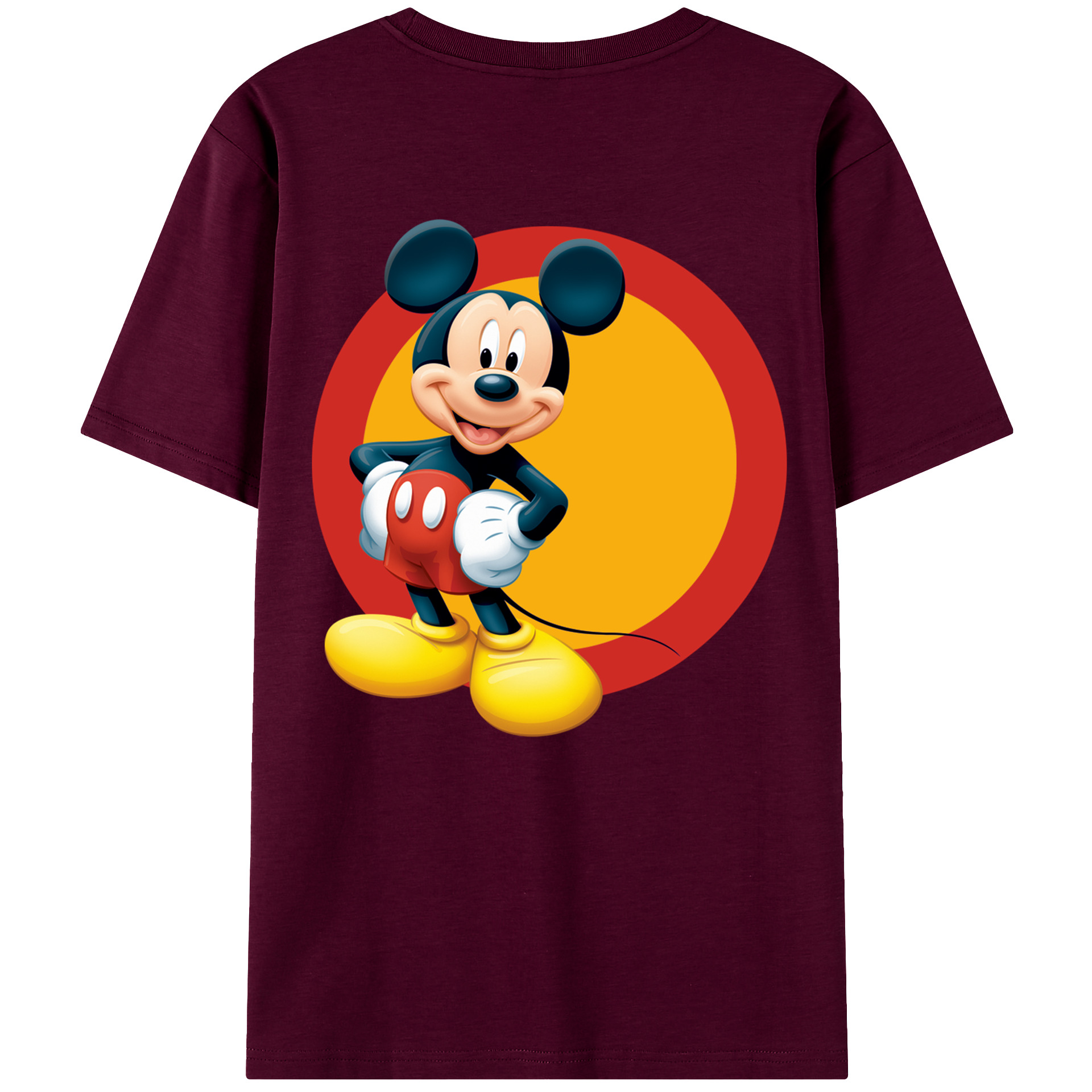 （画像用） ミッキーマウス Mickey Mouse レディース半袖Tシャツ(バックプリント)